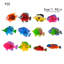 Ensemble de 20 poissons tropicaux flottants en plastique, réalistes et de couleurs assorties, pour piscine, baignoire ou bassin. Parfait pour nettoyer les robinets.