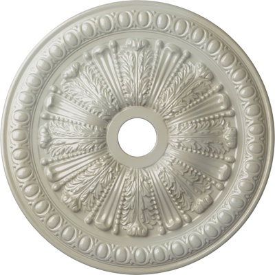 Endurathane Tomango Egg & Dart Ceiling Medallion, 27 7/8"OD x 3 7/8"ID x 2 1/2"P (Fits Canopies up to 6 3/4"), Hand-Painted Flash Blue Finish