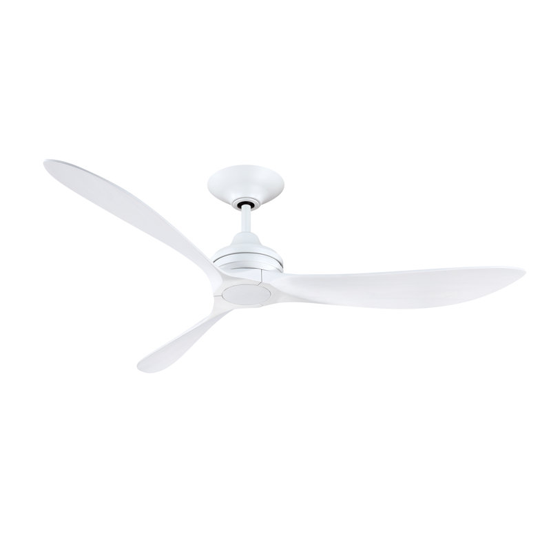 Aviara 60 inch Indoor/Outdoor Ceiling Fan with LED CCT Select Light Kit - Matte White with Washed blades, White, White