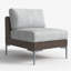 Wicker Outdoor Armless Lounge Chair-2020061445
