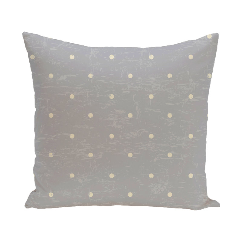 Surf, Sand, & Sea Dot Square Pillow Cover & Insert, 18" H x 18" W, Gray