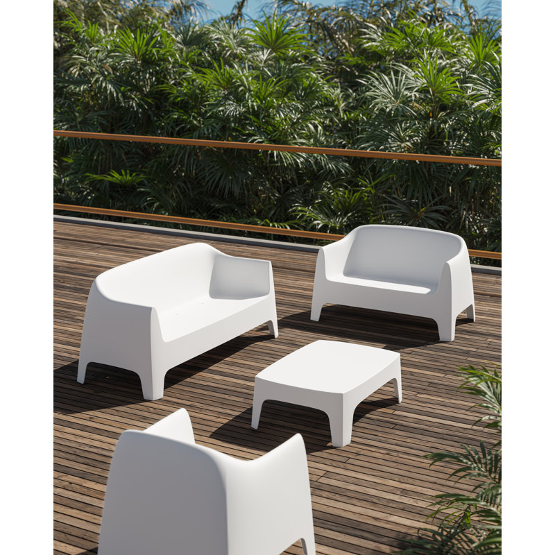 Solid 2 Seater Sofa, Ecru