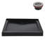 Base de douche en acrylique noir brillant avec drain à gauche 32 po x 32 po Streamline-117295477