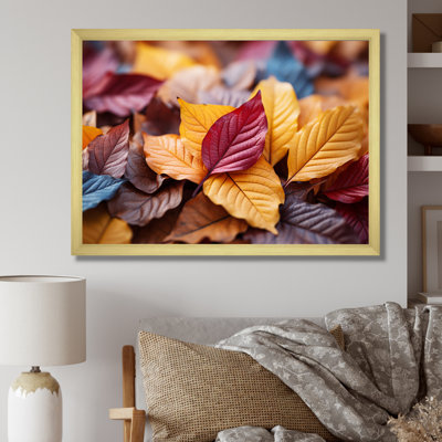 Orange orange, feuilles d'érable d'automne II - érable, art mural