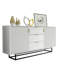 140cm Loft Retro Sideboard - Cabinet With Milled Fronts & Tv Unit Cupboard-1621279642