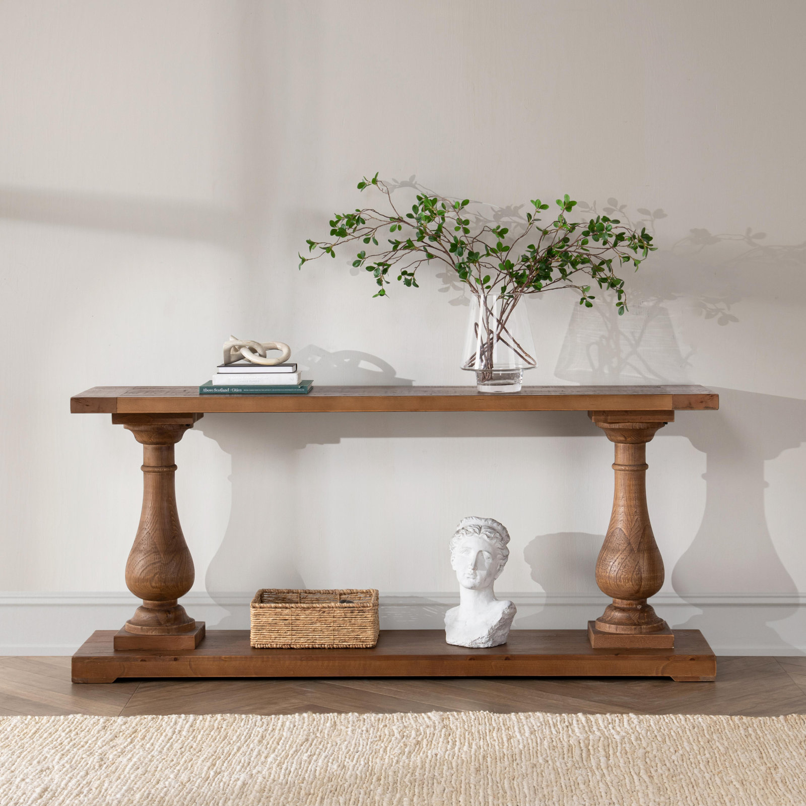 Farrer 71" Console Table, Mission Brown
