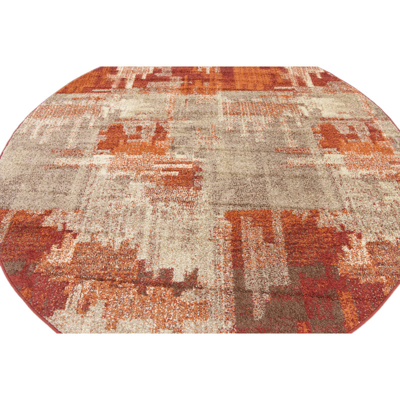 Alair Abstract Indoor Rug, Round 3'3"
