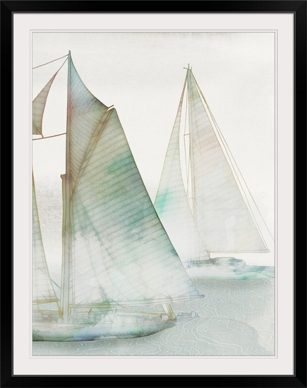 «Matsumoto Glide II» par Edward Selkirk, impression, H 24 po x l 20 po x P 1 po, Cadre noir