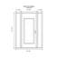 Porte d'entrée avant prémontée à panneau latéral blanc / blanc avec 2 panneaux latéraux en argent-119936166-119936167-119936164