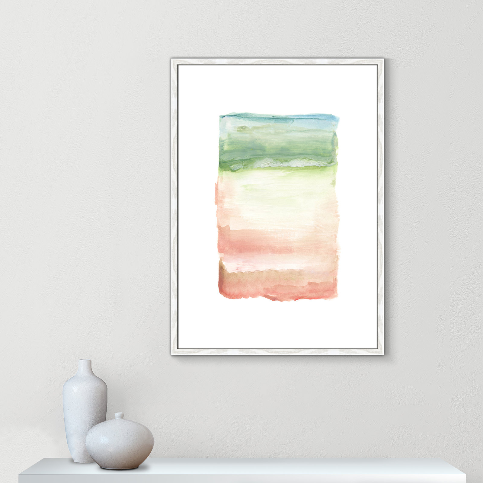 Nabi "Skye I" Print, 35.5" H x 25.5" W x 0.75" D, White Framed Paper