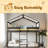 Twin Over Twin Wood Bunk Bed With Tent-645935717