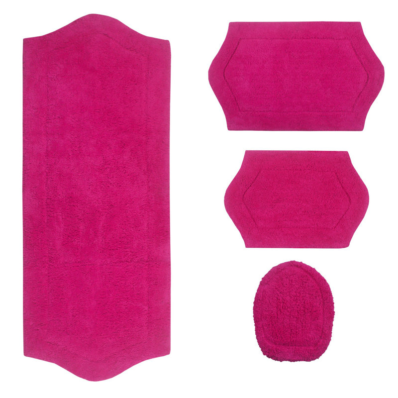 Tapis pour salle de bain Delean, Rose millennial