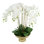 Orchid Arrangement in Round Metal Vase