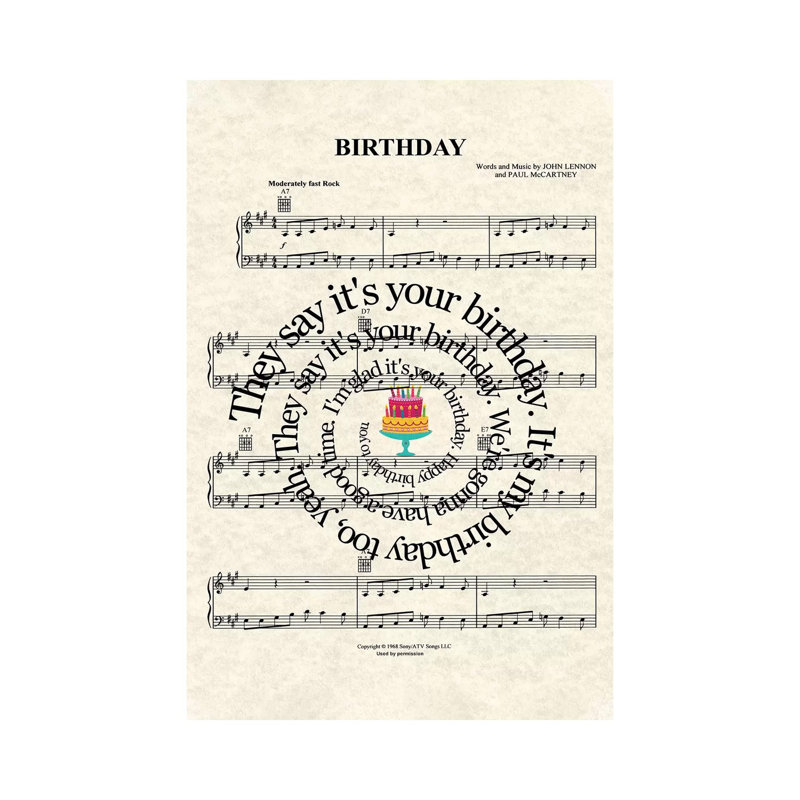 Birthday - Wrapped Canvas Print, 66.04 cm H x 45.72 cm W x 3.175 cm D
