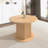 Round Dining Table For 4-6 People,  Kitchen Table With Bump Texture Base, Wooden Dinner Table For Dining Room Family Gathering