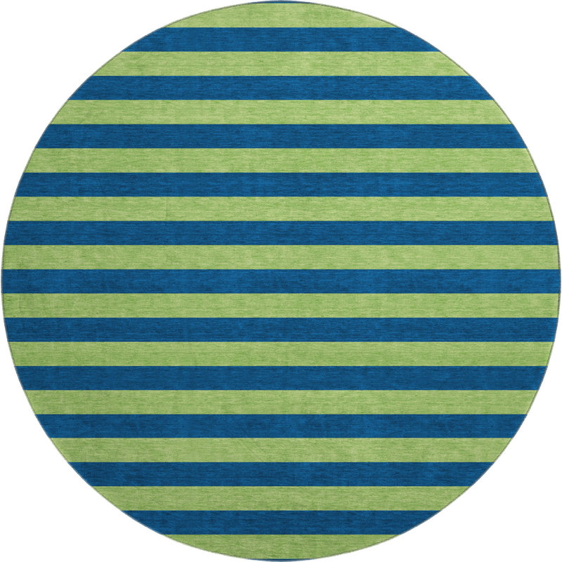Premium Machine Washable Cerrito AMF530 Navy Rug, Round 8'