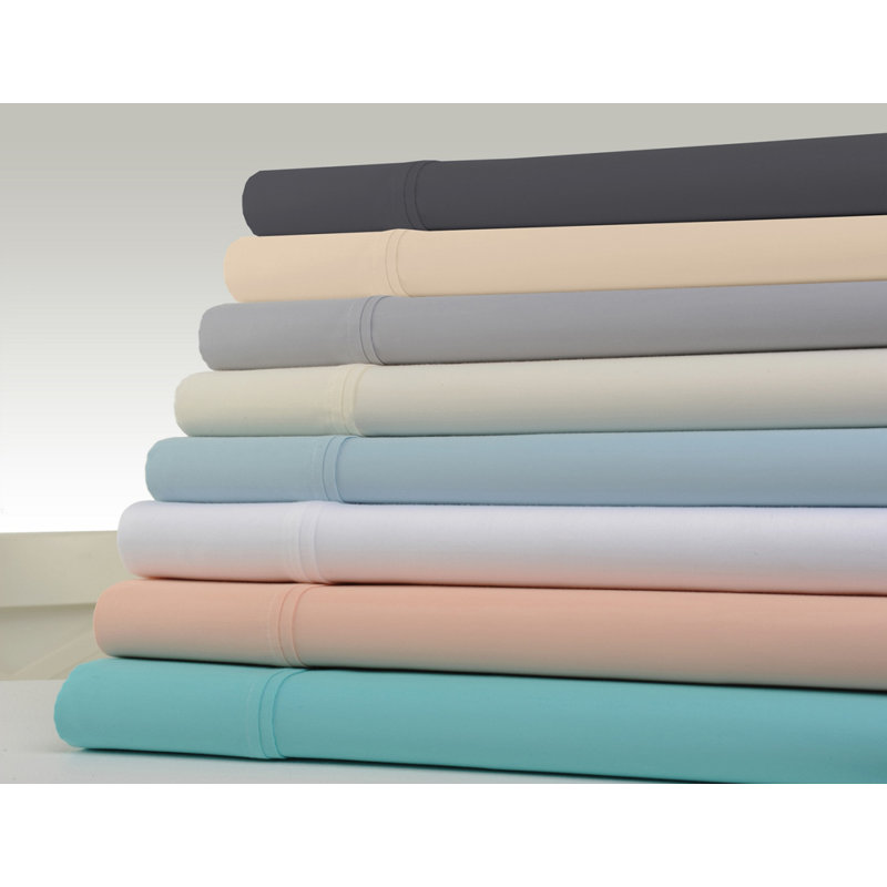 Kathy Ireland Gallery 1200 Thread Count Cotton Rich 6 Piece Sheet Sets, Salmon