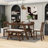 6 - Person Four Leg Dining Set-1171073562-1171073565-1171073564
