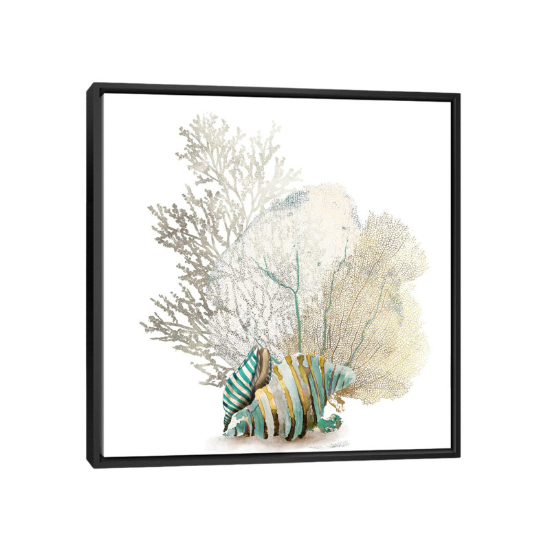 Coral II par Aimee Wilson - Estampe numérique sur toile tendue avec châssis, H 18 po x l 18 po x P 1,5 po