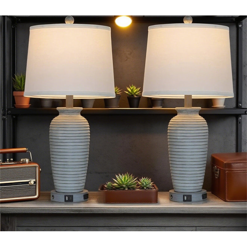Ensemble de 2 lampes de table Farmhouse