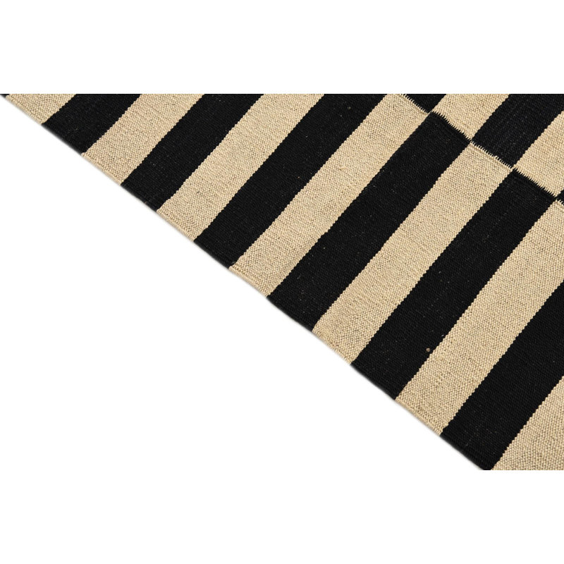 Tapis noir et blanc 3x5 Pinkerton