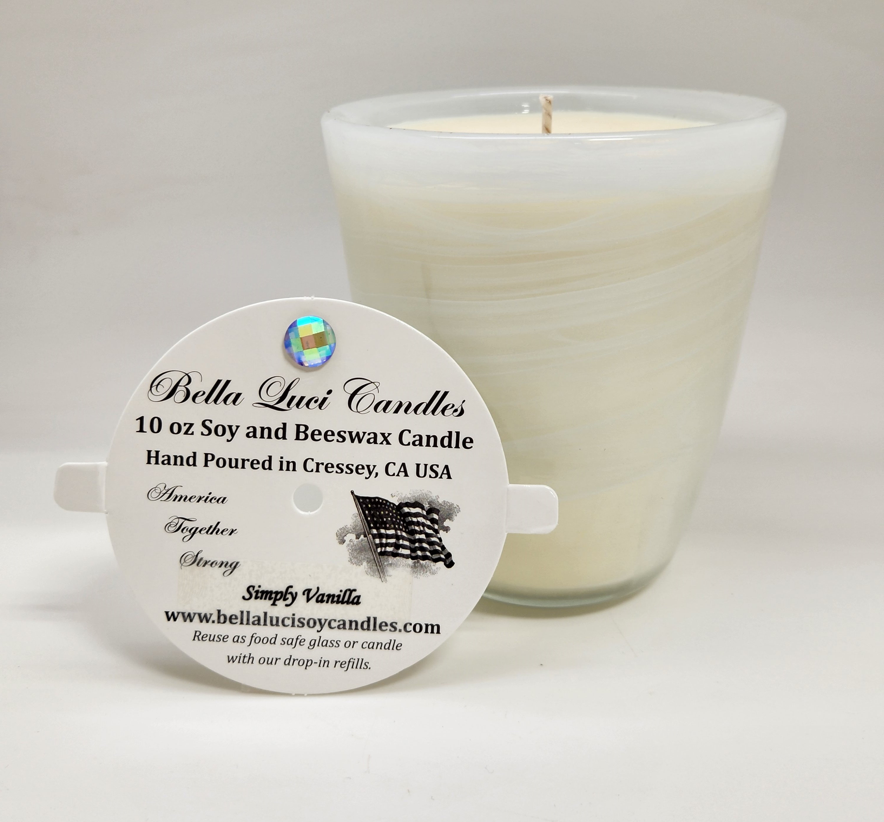 Bella Luci Candles, LLC Simply Vanilla Scented Jar Candle with