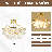  9-light Gold Semi Flush Mount