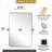 Contemporary Pivot Bathroom Vanity Mirror with Adjustable Tilt | Stainless Steel Frame-1175207720-1175207714