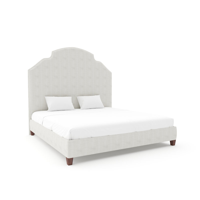Leland Upholstered Bed, King, Espresso, Maestro Ultra Performance Linen