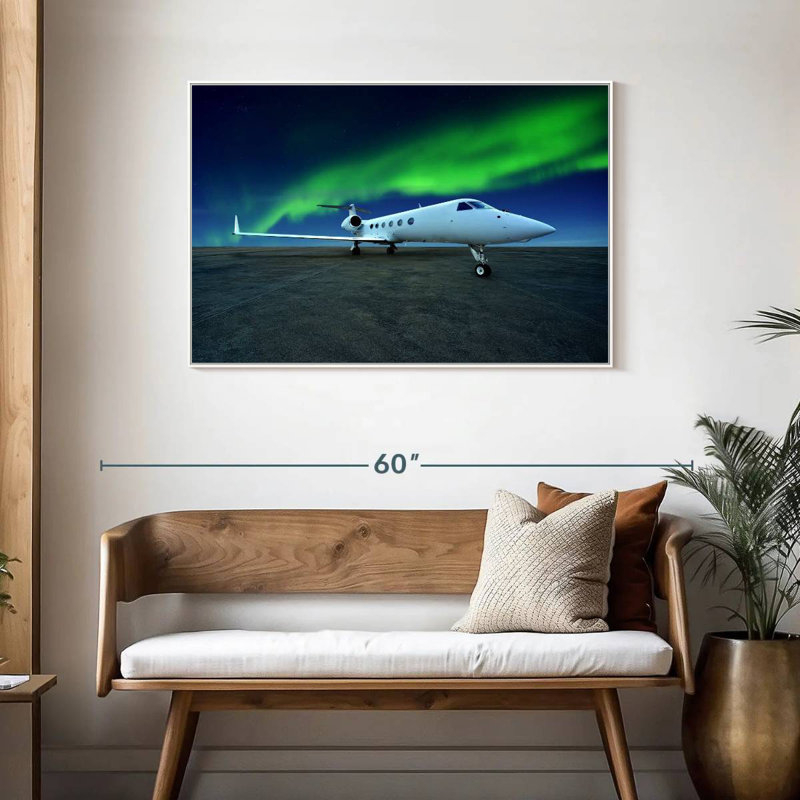Avion Northern Lights, Cadre flottant blanc, 43 po x 29 po