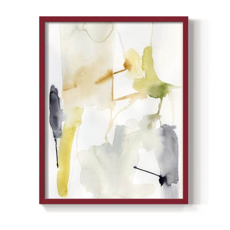 «Spanning Connections I», reproduction encadrée - bois massif, H 21 po x l 17 po, Rouge