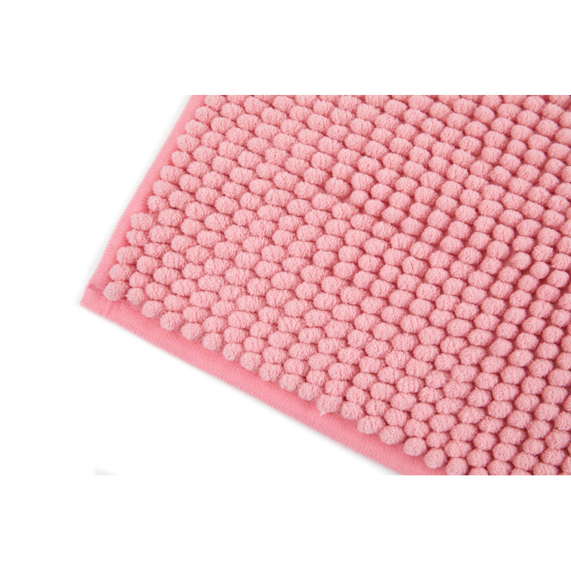 Heloise Non-Slip Bath Rug, 40cm W x 60cm L, Pink
