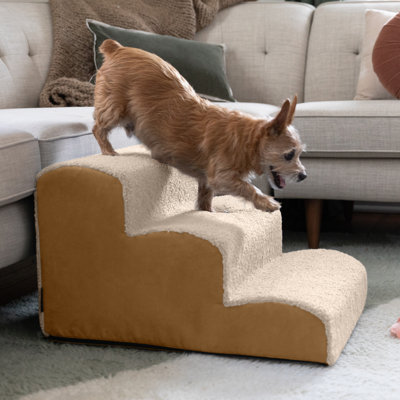 Dubb Dog Stairs for Small Dogs – Soft Foam Pet Steps for Beds & Furniture