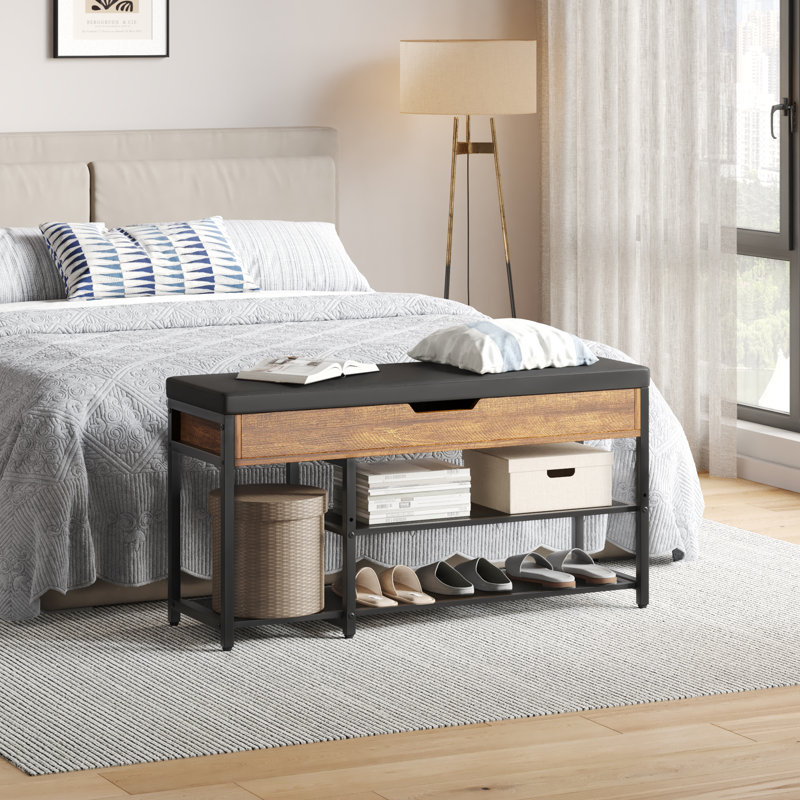 Afonso Faux Leather Upholstered Storage Bench