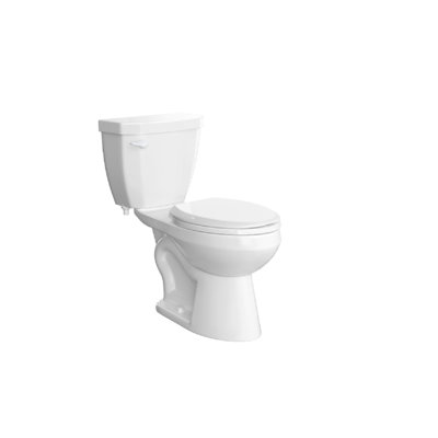 1.28 GPF (Water Efficient) Elongated Two-Piece Toilet (Seat Not Included) -  Proflo, PFCLC412HEMWH