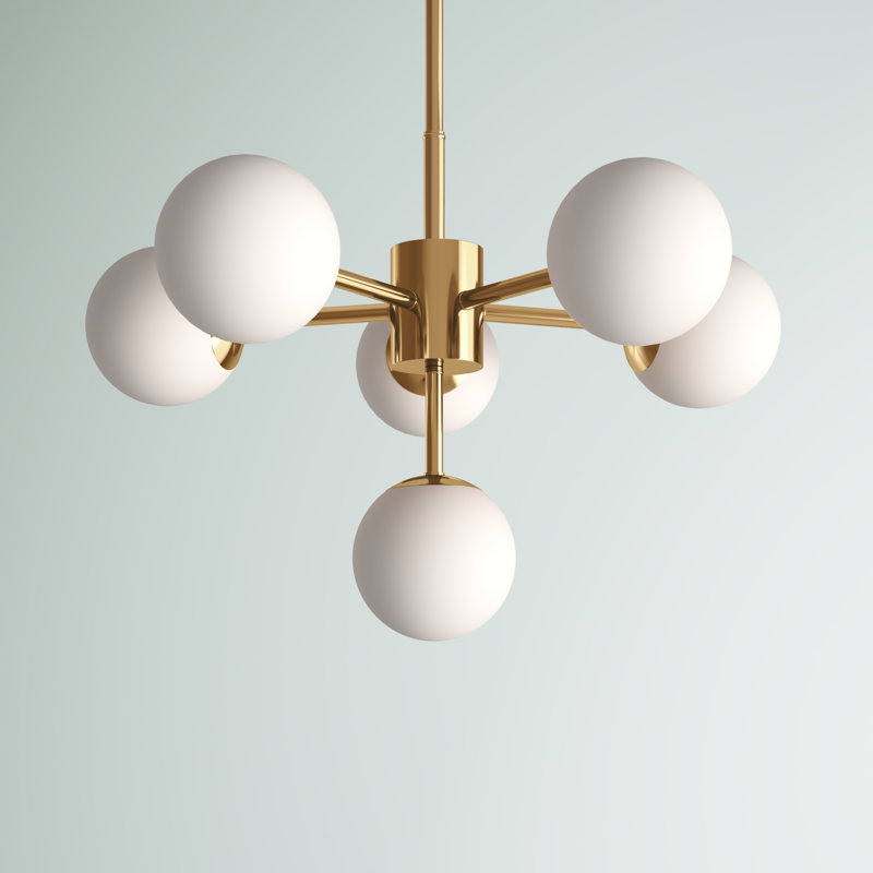 Lustre géométrique spoutnik à 6 lumières Bradwell