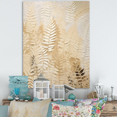 Golden Ferns Silent Symphony V sur impression sur toile