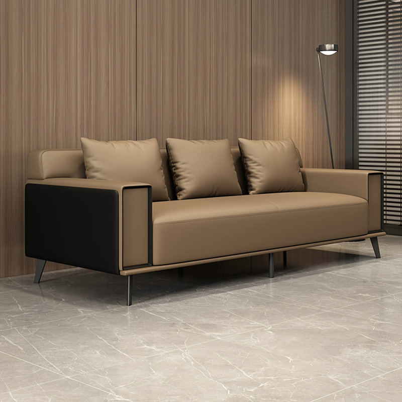 Canapé luxueux haut de gamme, H 29,92 po x l 86,61 po x P 36,22 po, Faux cuir, 3