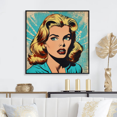 1950S Pop Art Woman Portrait II - célébrité, art mural