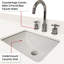 Meuble-lavabo double en chêne brun l 80 po x P 22 po, comptoir et robinet en quartz blanc à fermeture en douceur, capacité de rangement abondante avec quatre tiroirs et une tablette d'armoire ouverte.-1226107032