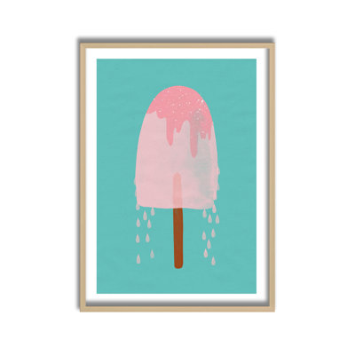 Pop Art & Retro Yummy Ice Cream Framed Art