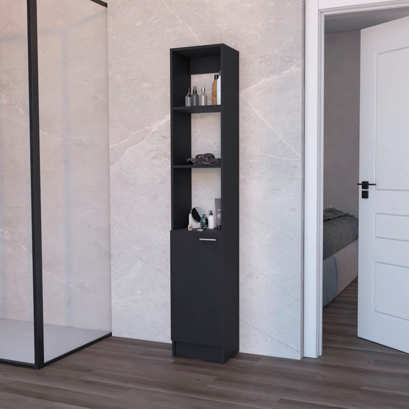 Armoire à linge 1 porte Wenge, Wengé