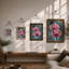 Orchid Study in Teal Botanical - Framed Print-1368395080-1368395085