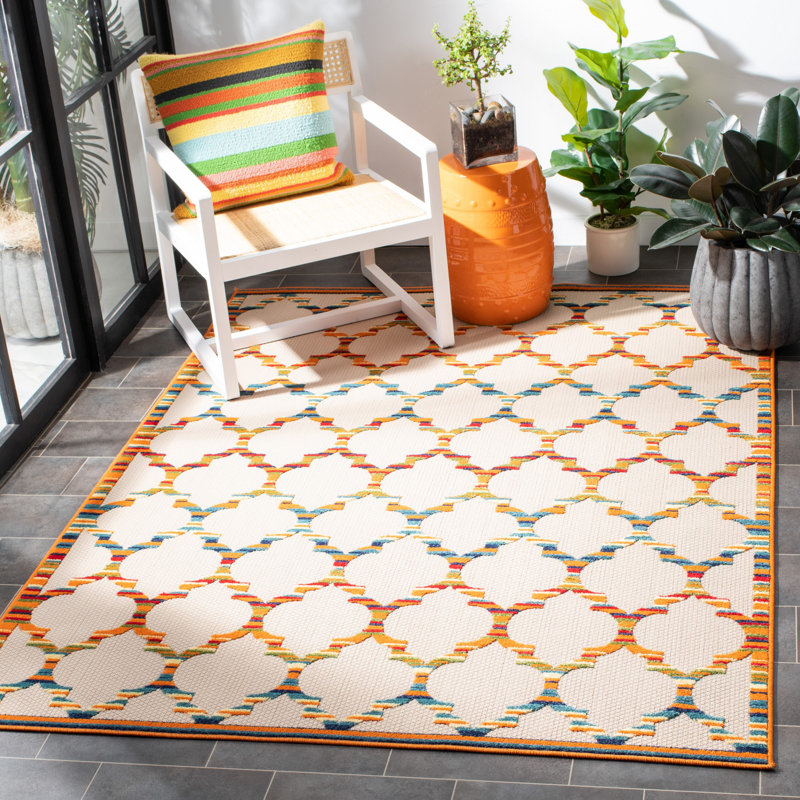 Dellora Performance Geometric Indoor/Outdoor Area Rug, Rectangle 8' x 10'