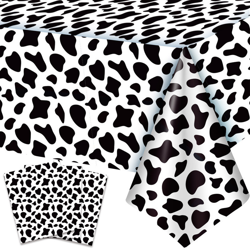 Cow Party Supplies, 3pcs Cow Table Cloth