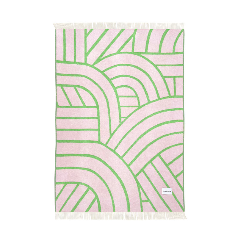 Throw Blanket, Pink/Apple