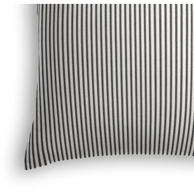 Striped Cotton Reversible Throw Pillow