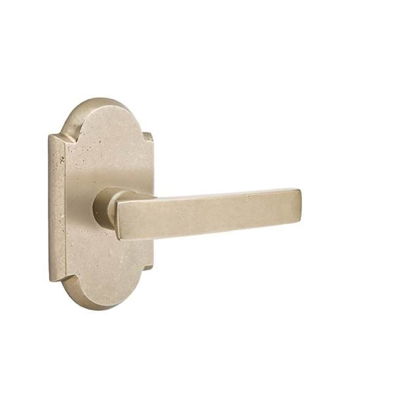Faux levier de porte double avec rosette Yuma, Oui, Bronze moyen