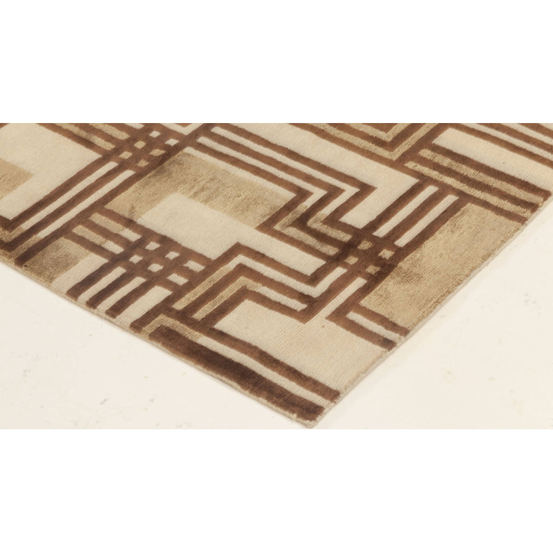 Modern One-of-a-Kind Runner 2'7" X 15'8" Hand Knotted Area Rug