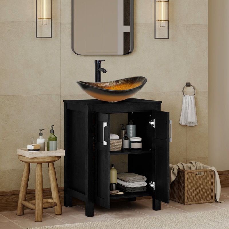 Ensemble de meuble-lavabo simple 24 po Alarna, Jaune